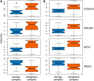 Construction of the Classification Model Using Key Genes Identified Between Benign and Malignant Thyroid Nodules From Comprehensive Transcriptomic Data